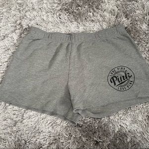 PINK Gray Sleep Shorts